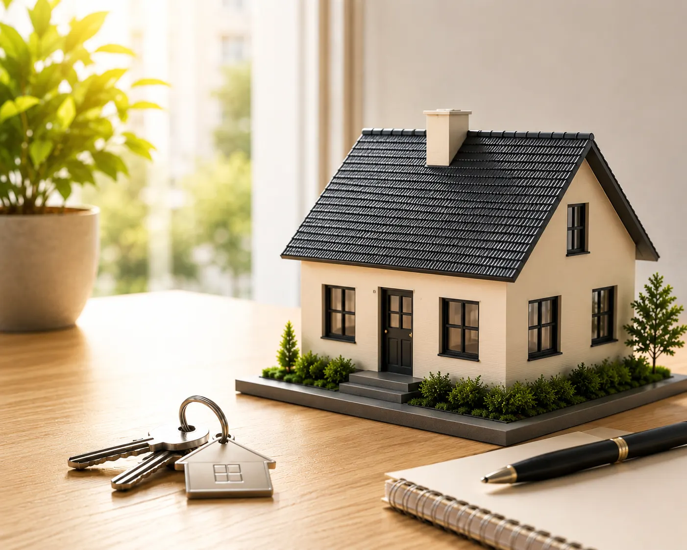 Model home and keys representing home loan broker services in NSW